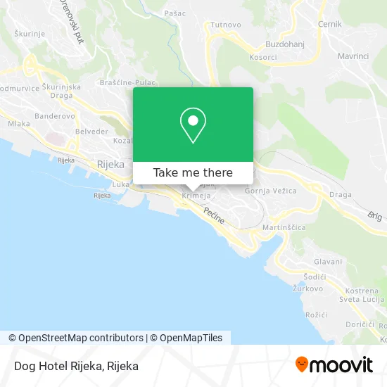 Dog Hotel Rijeka map