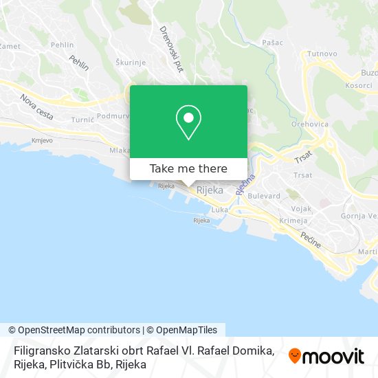 Filigransko Zlatarski obrt Rafael Vl. Rafael Domika, Rijeka, Plitvička Bb map