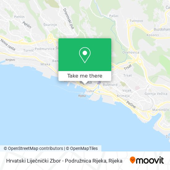 Hrvatski Liječnički Zbor - Podružnica Rijeka map