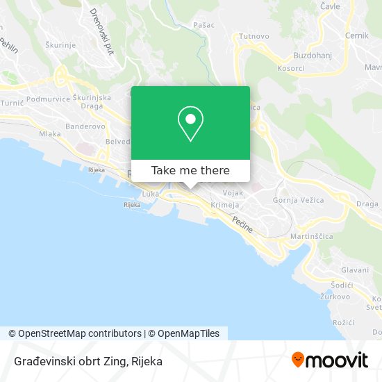 Građevinski obrt Zing map