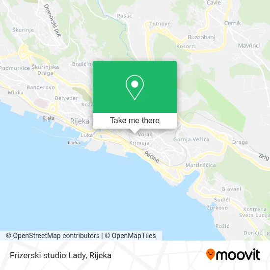 Frizerski studio Lady map