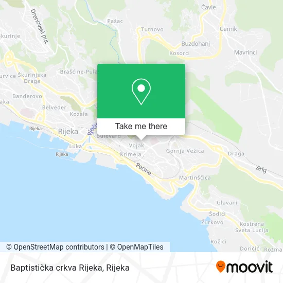 Baptistička crkva Rijeka map