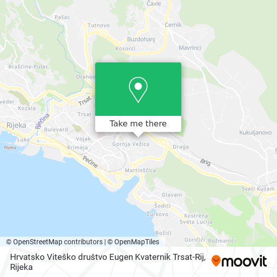 Hrvatsko Viteško društvo Eugen Kvaternik Trsat-Rij map