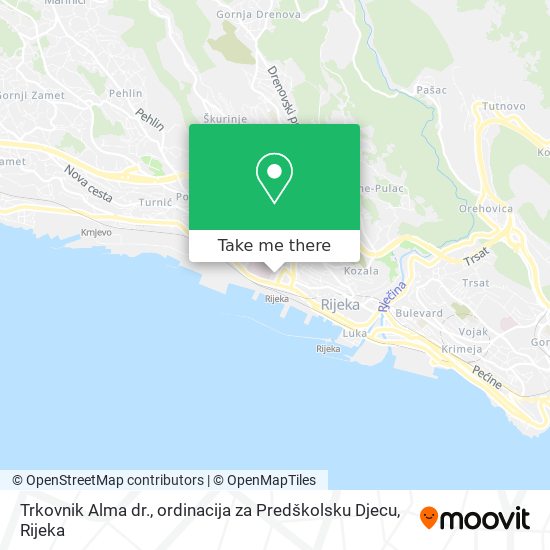 Trkovnik Alma dr., ordinacija za Predškolsku Djecu map
