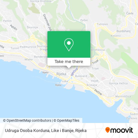 Udruga Osoba Korduna, Like i Banije map