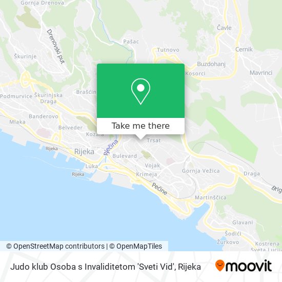 Judo klub Osoba s Invaliditetom 'Sveti Vid' map