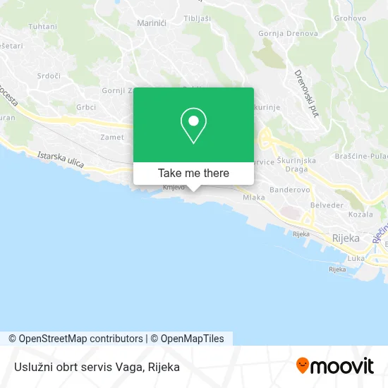 Uslužni obrt servis Vaga map