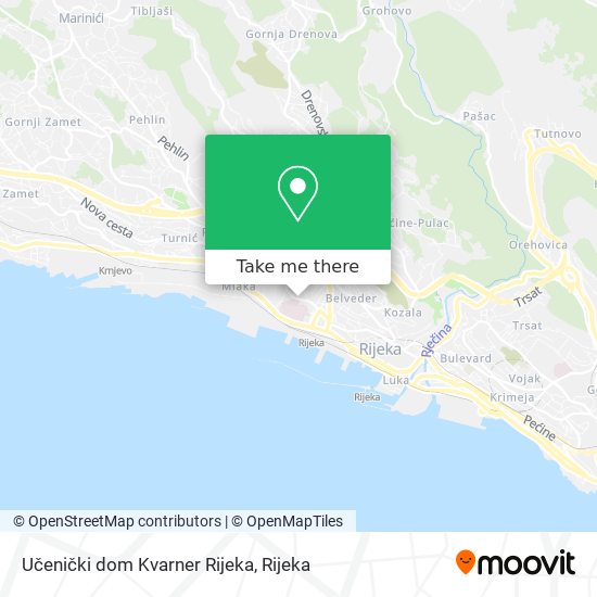 Učenički dom Kvarner Rijeka map