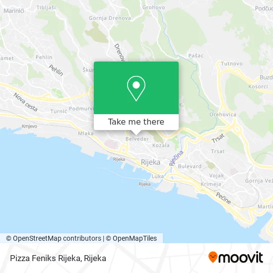 Pizza Feniks Rijeka map