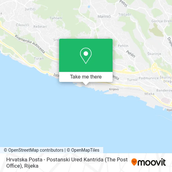 Hrvatska Posta - Postanski Ured Kantrida (The Post Office) map
