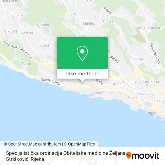 Specijalistička ordinacija Obiteljske medicine Željana Strišković map