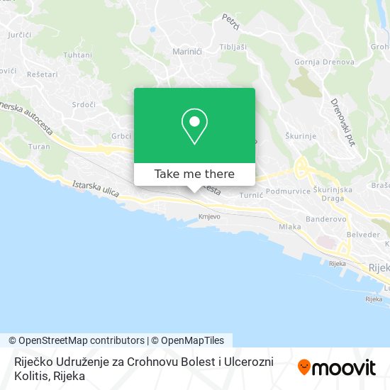 Riječko Udruženje za Crohnovu Bolest i Ulcerozni Kolitis map