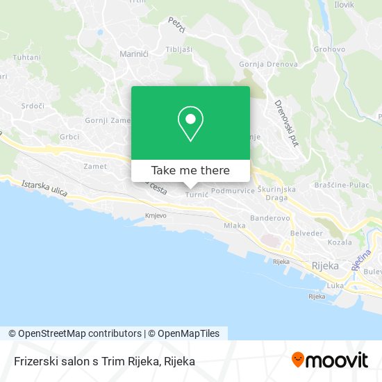 Frizerski salon s Trim Rijeka map
