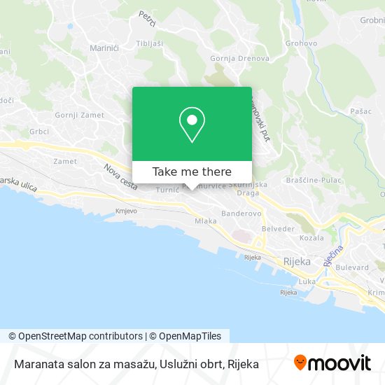 Maranata salon za masažu, Uslužni obrt map