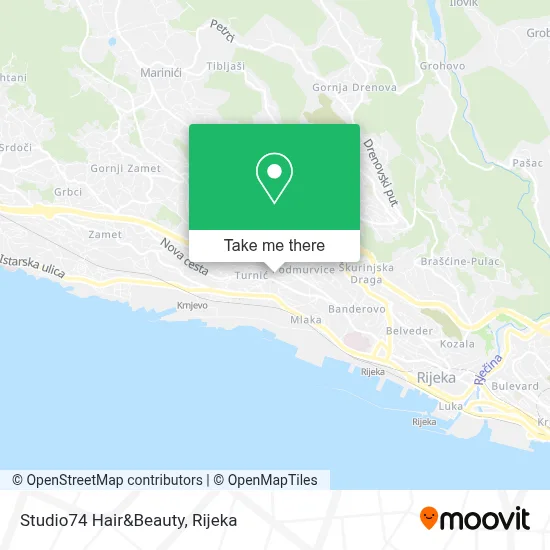 Studio74 Hair&Beauty map