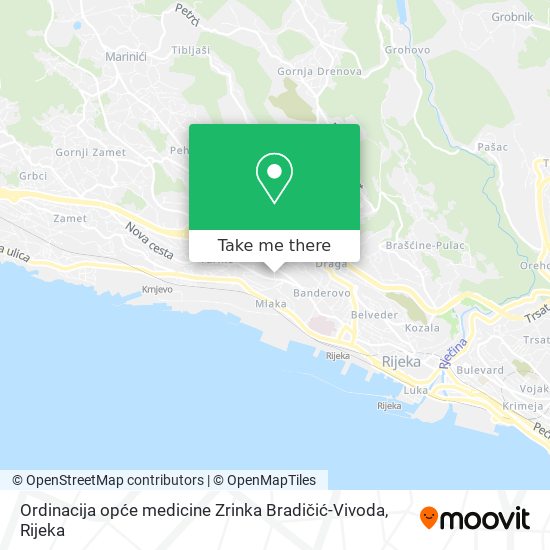 Ordinacija opće medicine Zrinka Bradičić-Vivoda map