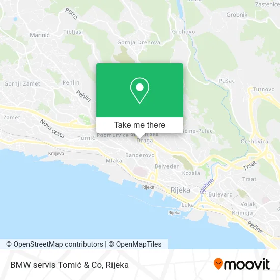 BMW servis Tomić & Co map