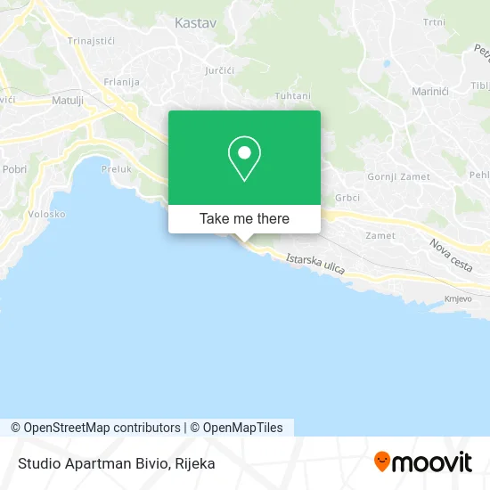 Studio Apartman Bivio map