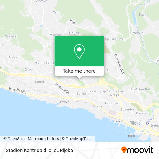 Stadion Kantrida d. o. o. map