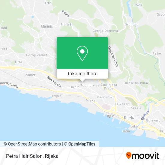 Frizerski salon Petra map