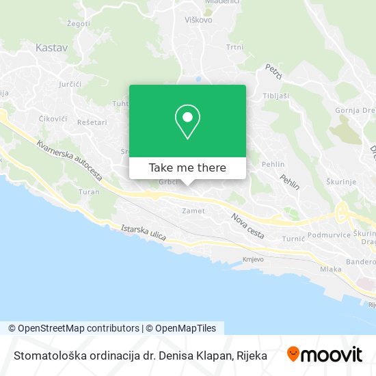 Stomatološka ordinacija dr. Denisa Klapan map