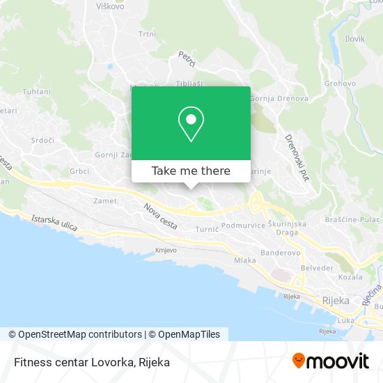 Fitness centar Lovorka map