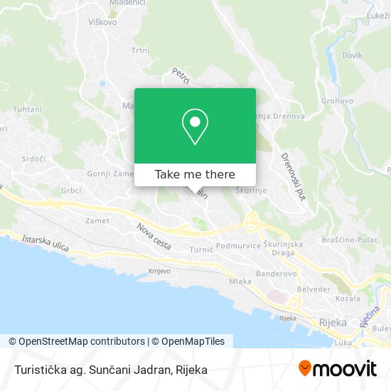 Turistička ag. Sunčani Jadran map