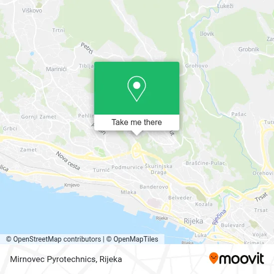 Mirnovec Pirotehnika map