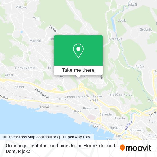 Ordinacija Dentalne medicine Jurica Hodak dr. med. Dent map