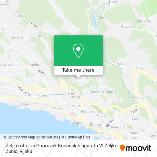Željko obrt za Popravak Kućanskih aparata Vl.Željko Žunić map