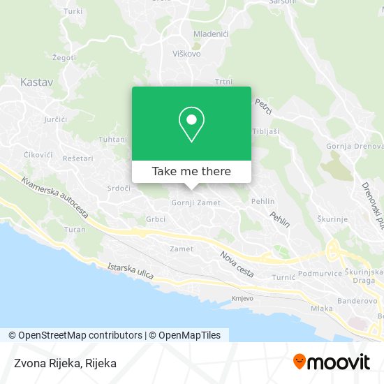Zvona Rijeka map