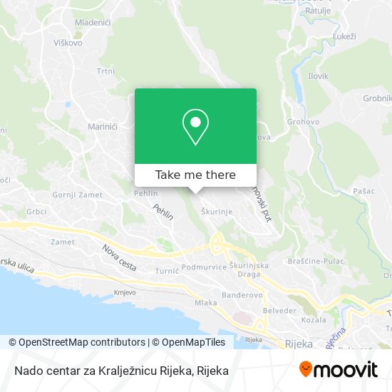 Nado centar za Kralježnicu Rijeka map