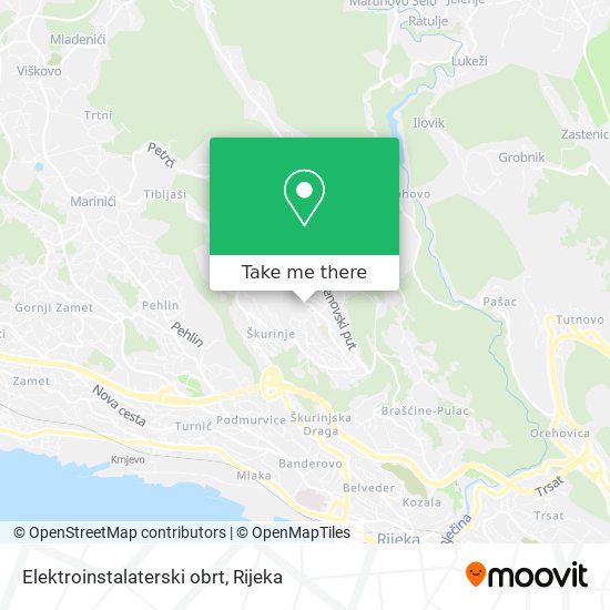 Elektroinstalaterski obrt map