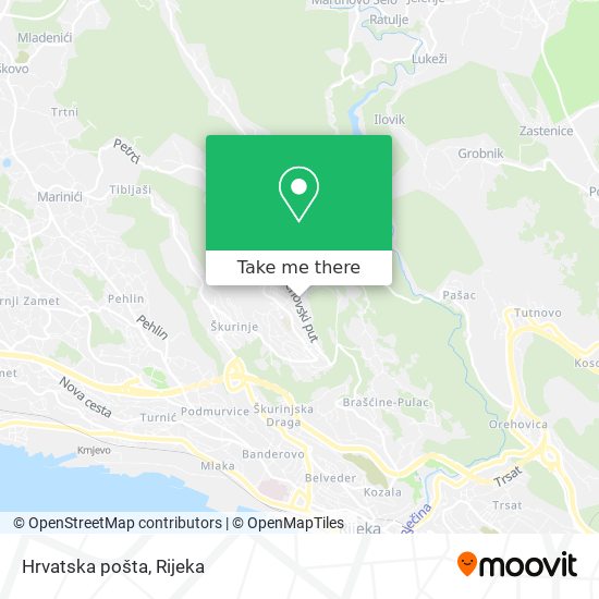 Hrvatska pošta map