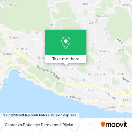 Centar za Poticanje Darovitosti map