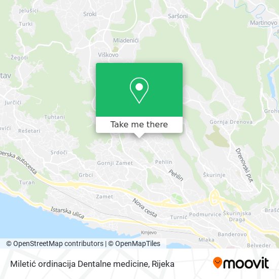 Miletić ordinacija Dentalne medicine map