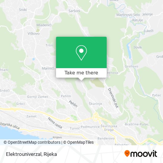 Elektrouniverzal map