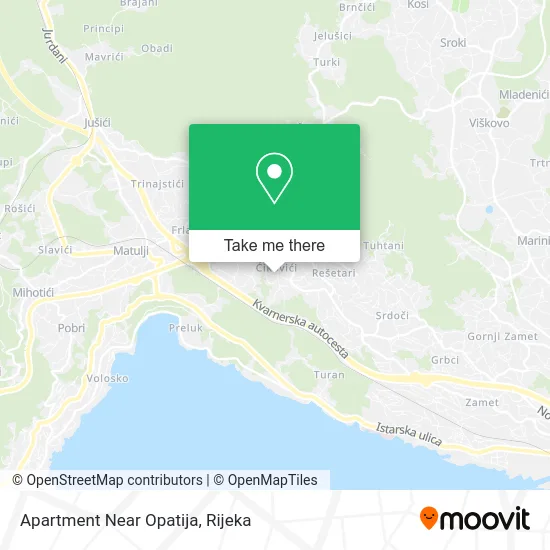 Apartment Near Opatija map