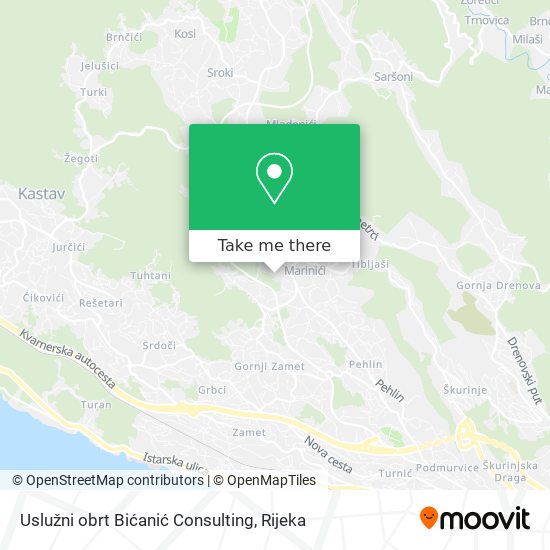 Uslužni obrt Bićanić Consulting map