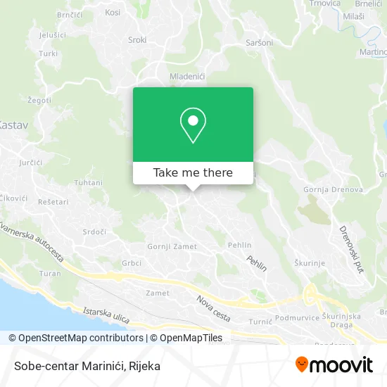 Sobe-centar Marinići map