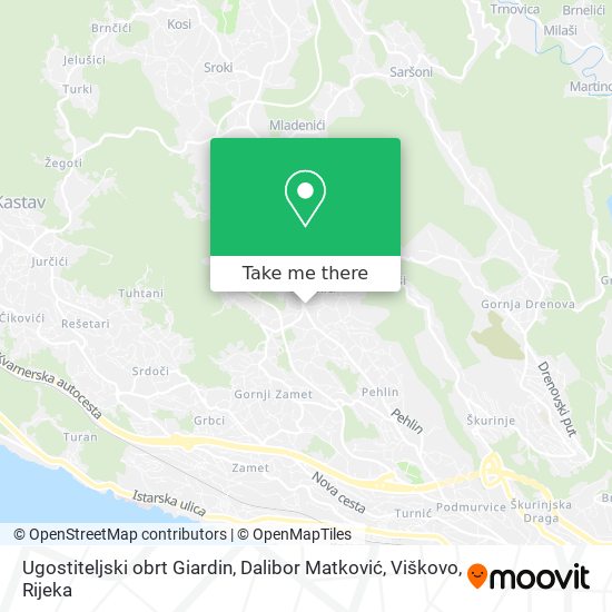 Ugostiteljski obrt Giardin, Dalibor Matković, Viškovo map