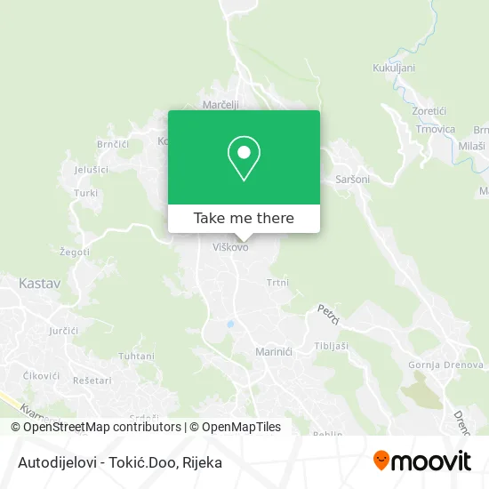 Autodijelovi - Tokić.Doo map