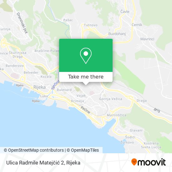 Ulica Radmile Matejčić 2 map