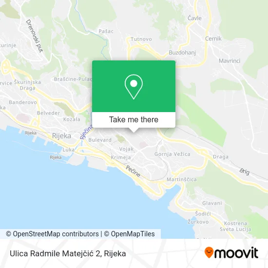 Ulica Radmile Matejčić 2 map