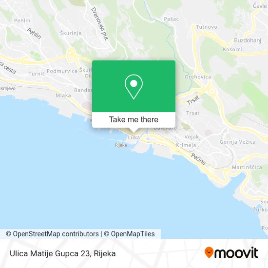 Ulica Matije Gupca 23 map