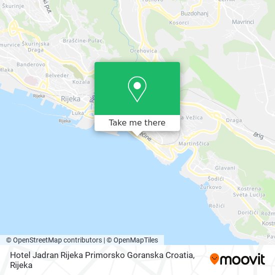 Hotel Jadran Rijeka Primorsko Goranska Croatia map
