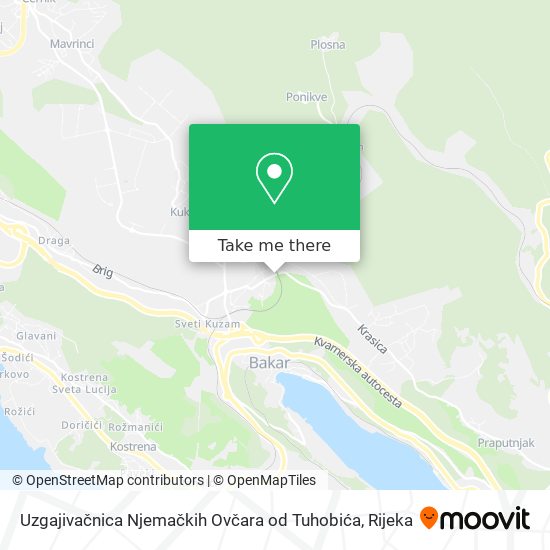 Uzgajivačnica Njemačkih Ovčara od Tuhobića map