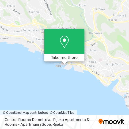 Central Rooms Demetrova: Rijeka Apartments & Rooms - Apartmani i Sobe map