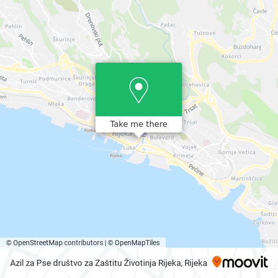 Azil za Pse društvo za Zaštitu Životinja Rijeka map