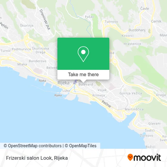 Frizerski salon Look map